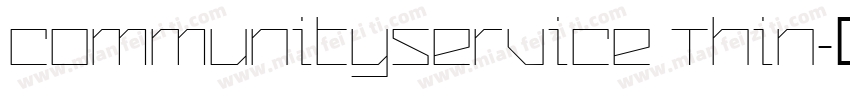 CommunityService Thin字体转换